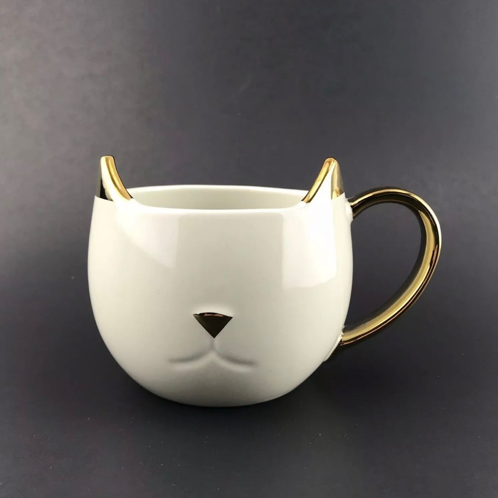Pinky Up Chloe Grey Cat Ceramic Mug PAWSOME